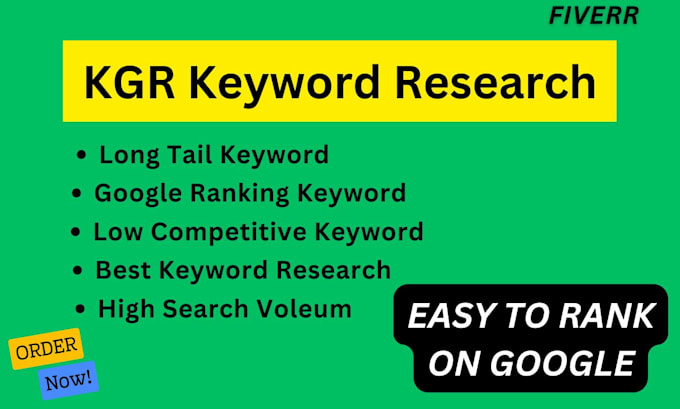 Gig Preview - Do kgr keyword research and SEO for rank your website