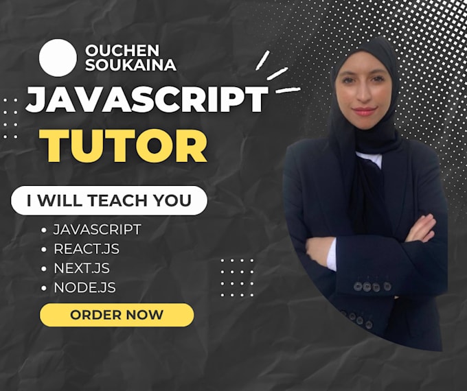 Gig Preview - Teach you javascript, reactjs, nextjs and nodejs from scratch