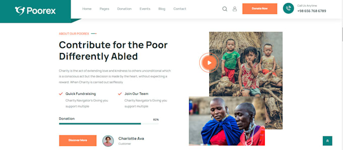 Gig Preview - Build nonprofit ngo charity donation wordpress website