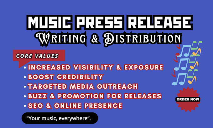 Gig Preview - Write music press release submit press release pr distribution german pr