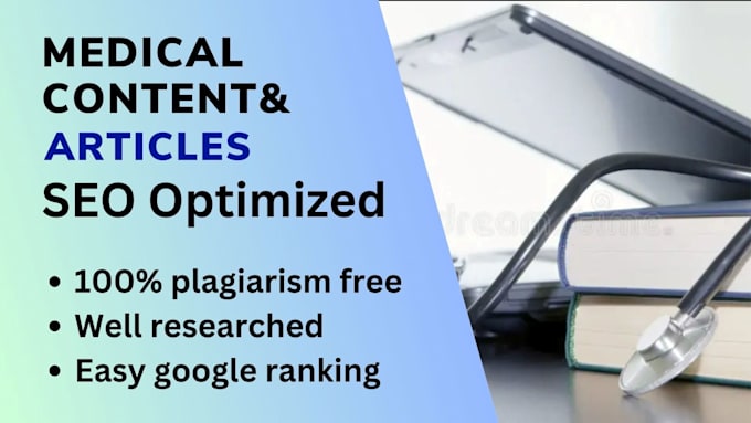 Gig Preview - Write SEO health and medical articles and blogs as a doctor