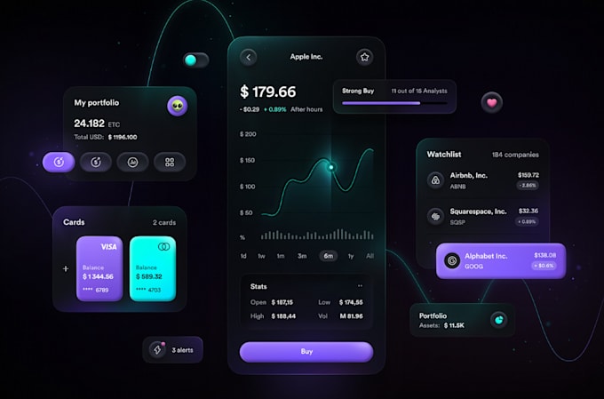 Gig Preview - Develop a mobile banking investments app, loan wallet app , stock trading app