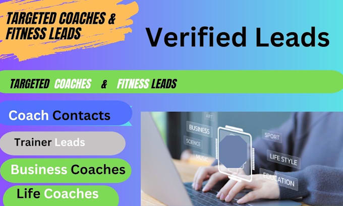 Gig Preview - Get high quality email lists for coaches, fitness trainers, and wellness