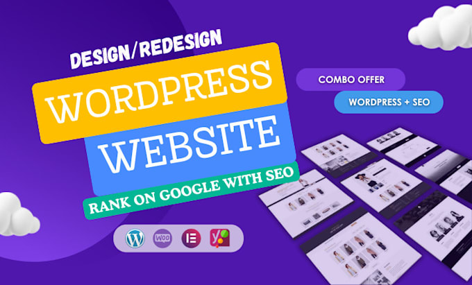 Gig Preview - Create a responsive wordpress website and optimize it for SEO to rank on google