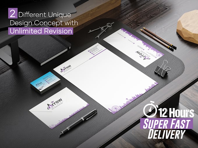 Gig Preview - Do awesome business card, letterhead and stationery design