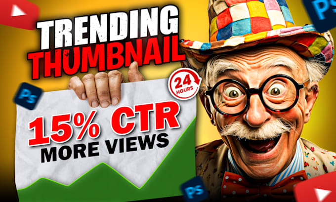 Bestseller - make best trending youtube thumbnail in 2 hours