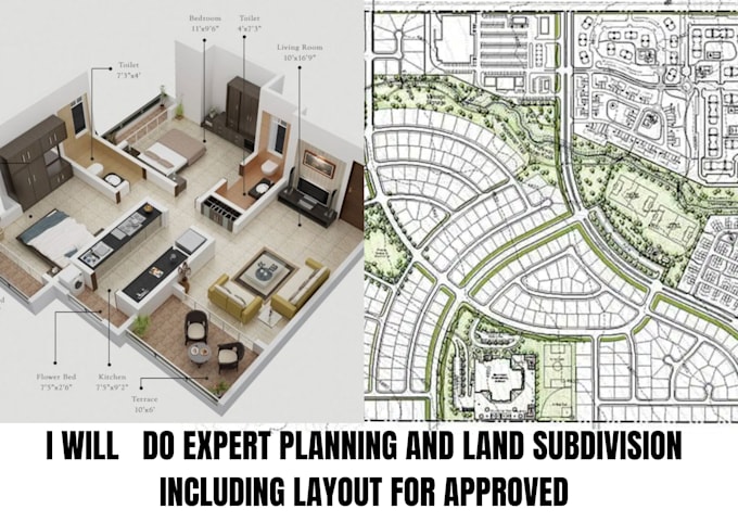 Gig Preview - Do planning and land subdivision including layout, license in USA, for approve,