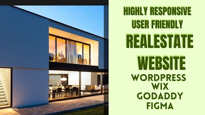 Gig Preview - Do real estate agent website in wordpress or wix, web design