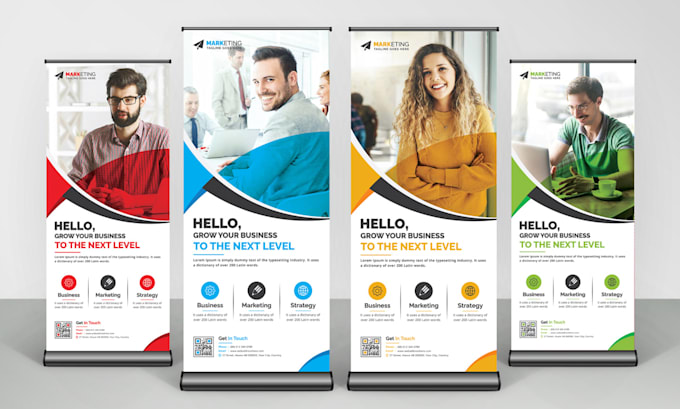 Gig Preview - Design retractable corporate rollup banner, sign board banner signage