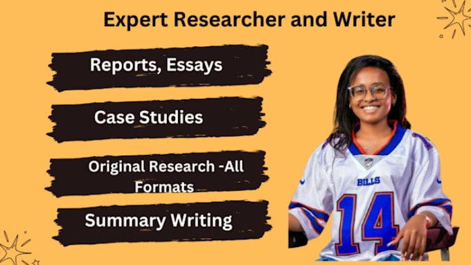 Gig Preview - Write your research, reports, case study, summary writing