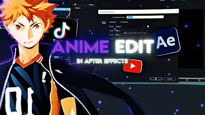 Gig Preview - Make you a professional anime edit using after effects