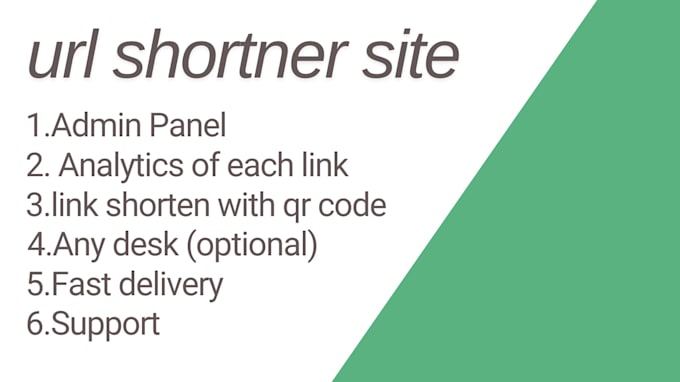 Gig Preview - Make url shortener website like bitly, adlinkfly etc