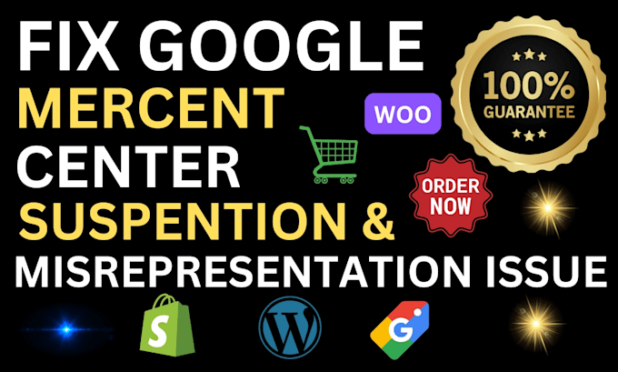 Bestseller - fix google mercent center suspension and misrepresentation disapprove products