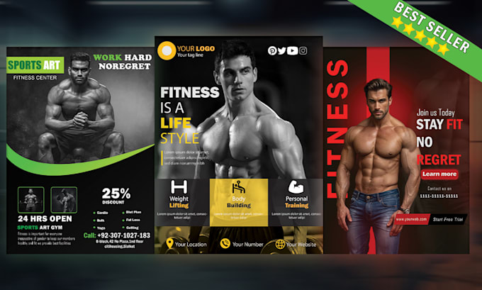 Gig Preview - Professional gym flyer and poster design fitness marketing