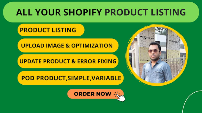 Gig Preview - Do shopify product uploads and data entry management