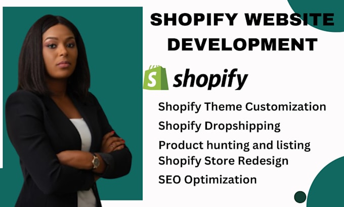 Gig Preview - Do shopify dropshipping store, shopify ecommerce store, shopify website, SEO