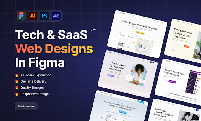 Gig Preview - Create a flawless saas web design ui ux design in figma