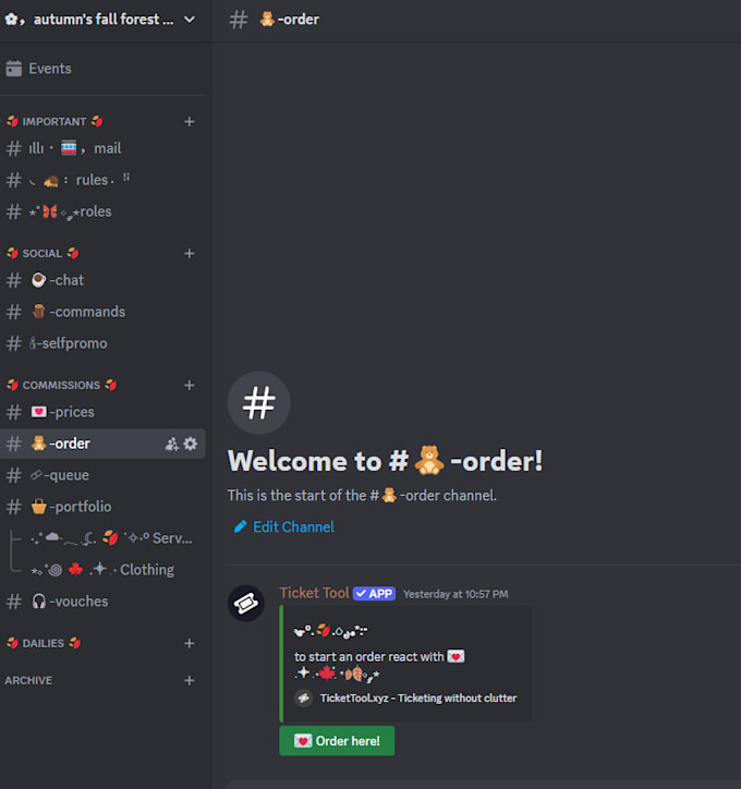 Gig Preview - Create a custom discord server specific to what you need