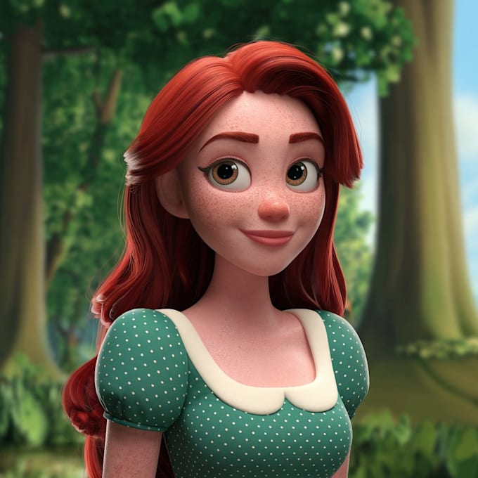 Gig Preview - Draw you a beautiful portrait in disney cartoon