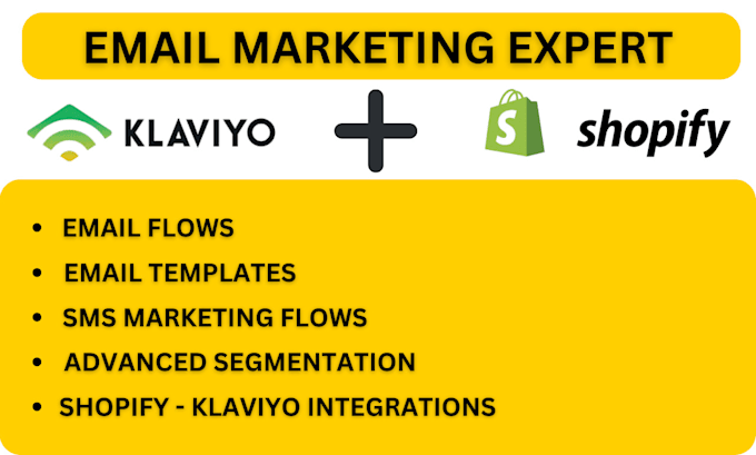 Gig Preview - Setup klaviyo campaign flows signup forms list segment creation ab testing