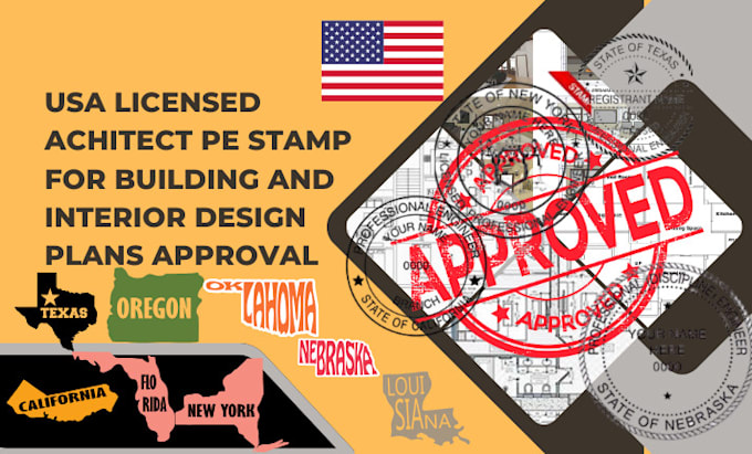 Gig Preview - Usa licensed achitect pe stamp for building and interior design plans approval