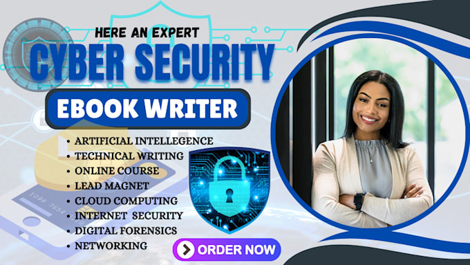 Gig Preview - Write cyber security, cloud computing, forensics, data science, ebook writing