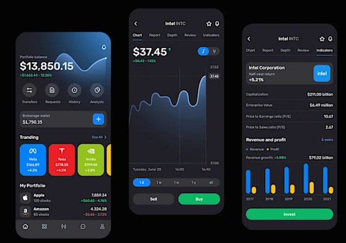 Gig Preview - Develop crypto trading app, forex trading app, trading app, stock trading app