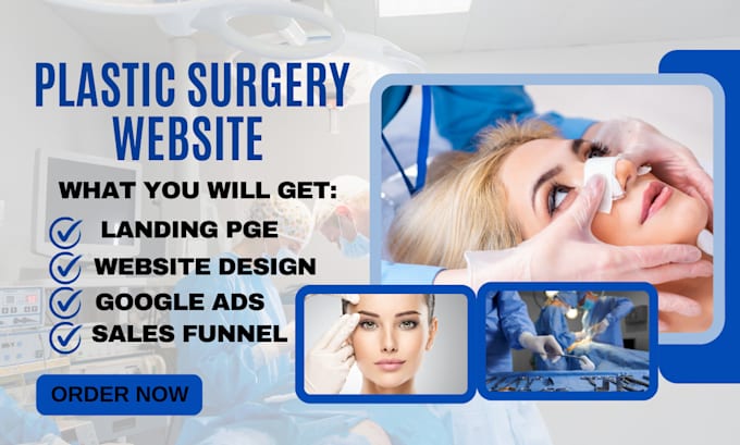 Gig Preview - Build plastic surgery website botox website medical spa cosmetic website