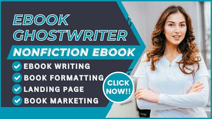 Gig Preview - Be ebook writer ghostwriter book marketing landing page formatting layout design