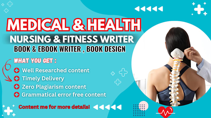 Gig Preview - Research and write your medical, health, fitness, orthopedics, nursing book