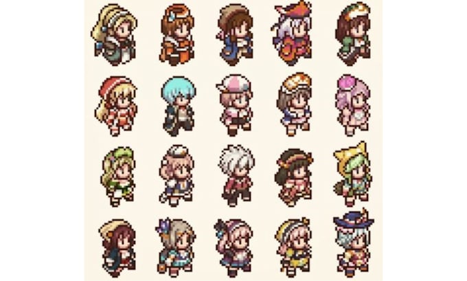 Gig Preview - Draw 2d retro pixel art character, 2d pixel game art, pixel art, 2d sprite sheet