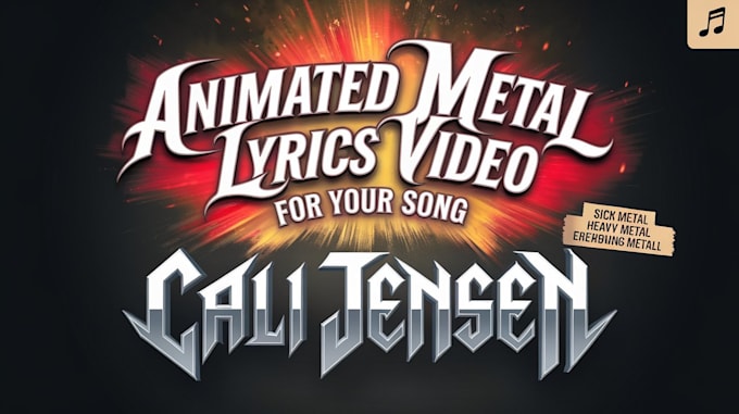 Bestseller - create a dynamic lyric video for your metal song