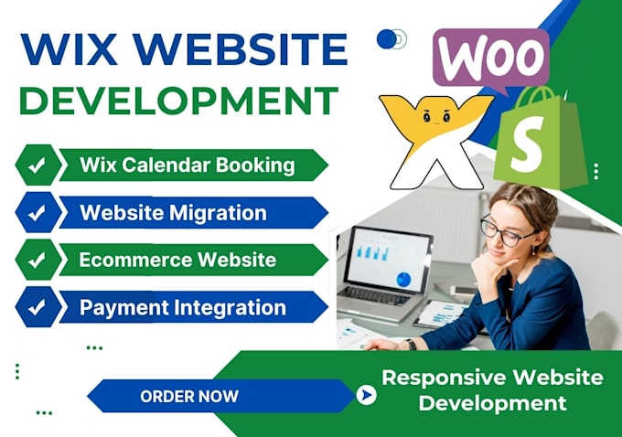 Gig Preview - Migrate woocommerce to shopify wix, wix booking wix webshop wix hotel vacation