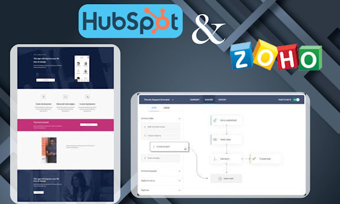 Gig Preview - Design and setup hubspot, zoho landing page, automations and workflows