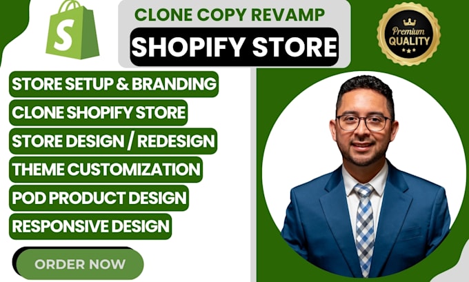 Gig Preview - Clone shopify store design responsive shopify website boost shopify store sales