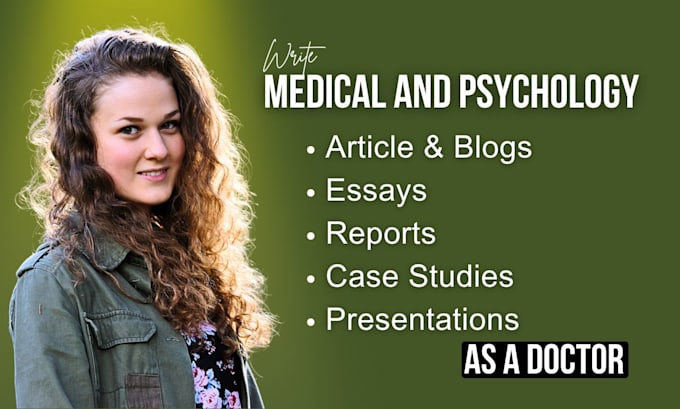 Gig Preview - Write professional medical, psychology articles and blogs as a doctor