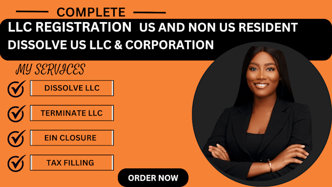 Gig Preview - Dissolve your US llc or corporation with the state close ein file late tax retur