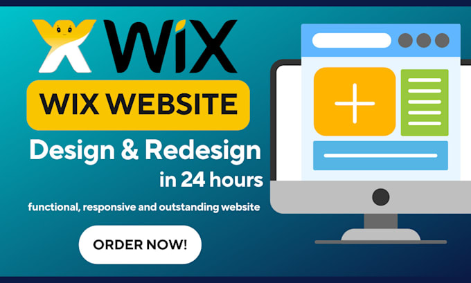 Gig Preview - Design and redesign stunning wix websites for your business or personal brand