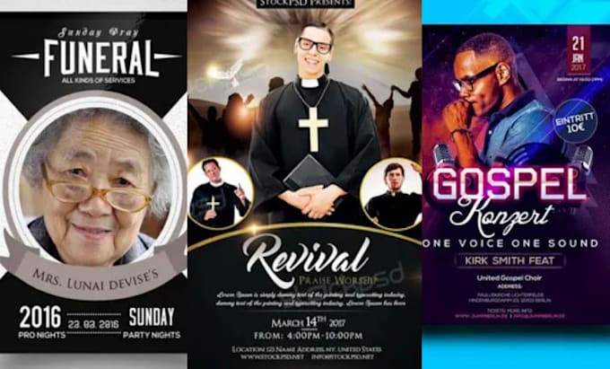 Bestseller - design a unique church flyer, funeral, bullentin, program, poster, banner