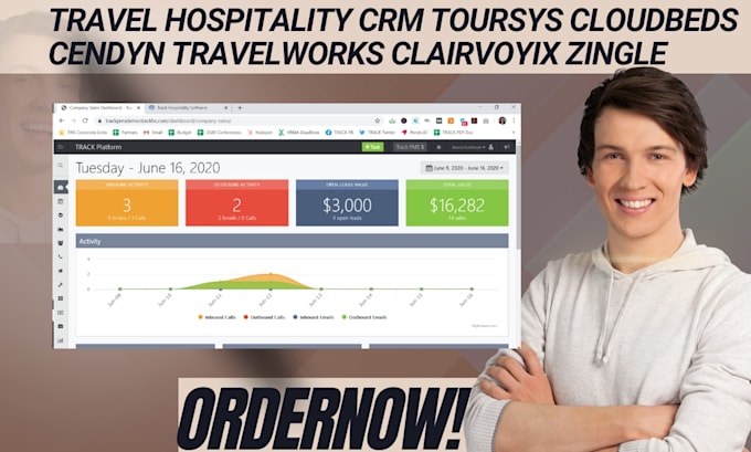 Gig Preview - Do travel hospitality CRM toursys cloudbeds cendyn travelworks clairvoyix zingle