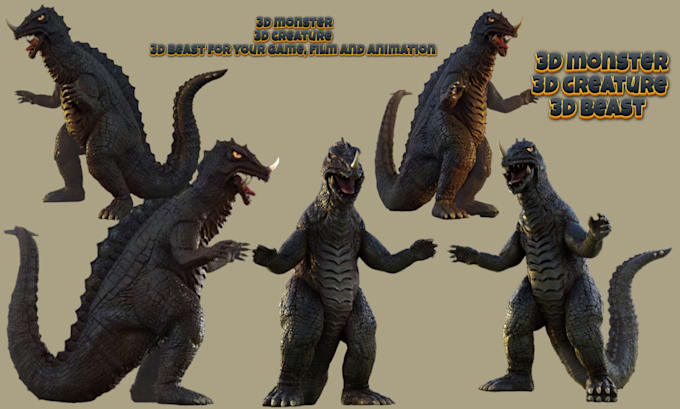 Gig Preview - Do custom 3d monster, creature, beast for your game, film and animation