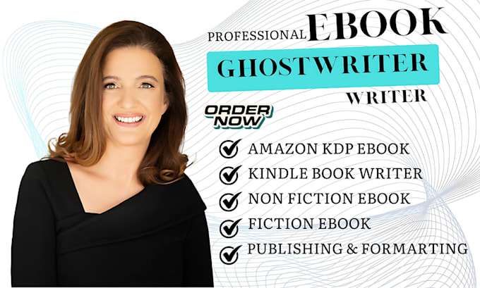 Gig Preview - Ghostwrite ebook, amazon kindle self help ghostwriter nonfiction ebook writer