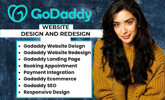 Gig Preview - Godaddy website design godaddy website redesign, godaddy website design, godaddy