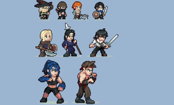 Gig Preview - Pixel art animation pixel art pixel game art pixel art character 2d sprite sheet