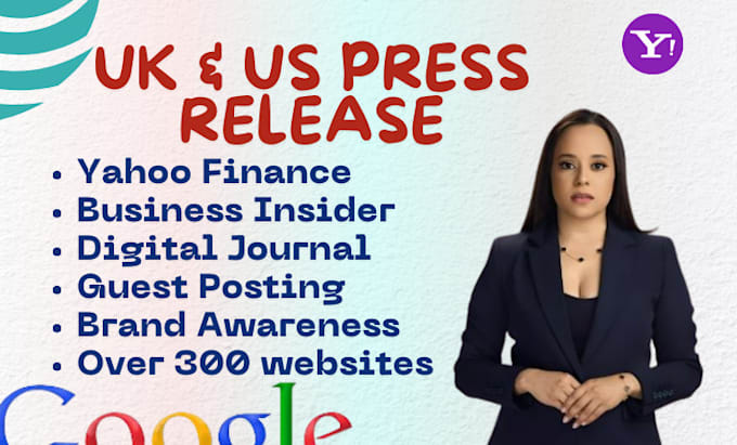 Gig Preview - Press release, guest post, news release, PR distribution, backlink yahoo finance