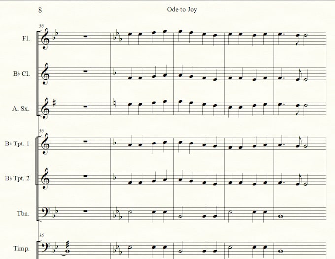 Gig Preview - Arrange music for instrumental ensembles