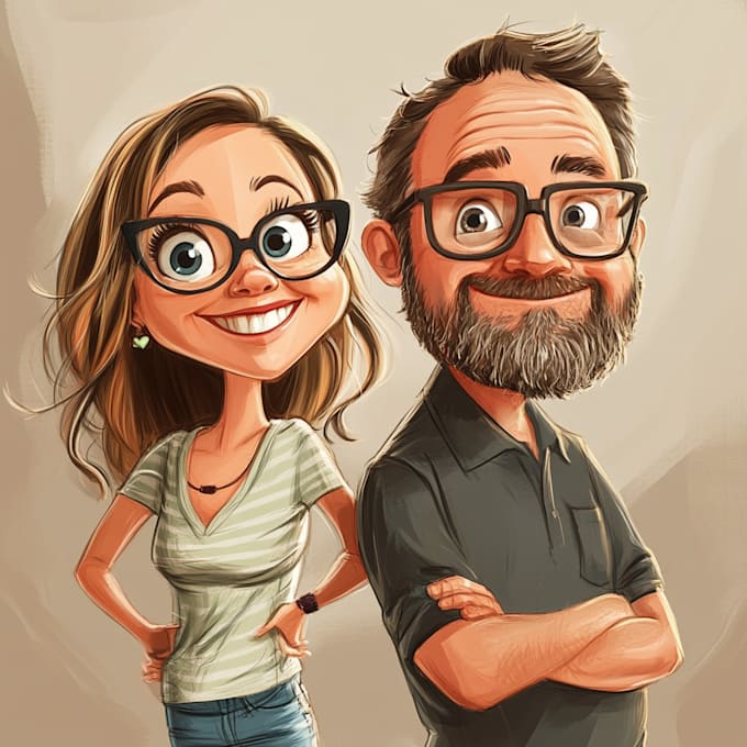 Gig Preview - Create a amazing cartoon caricature portrait from your photo