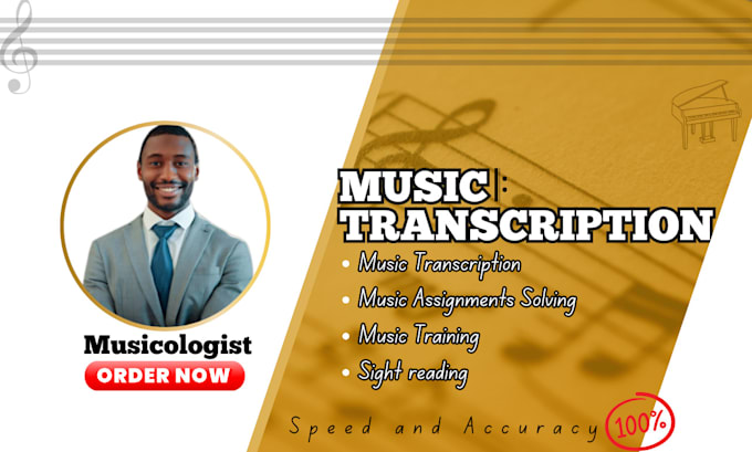 Gig Preview - Transcribe music, do music transcription theory of music solve music assignment