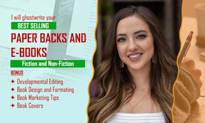 Gig Preview - Ghostwrite your best selling fiction and nonfiction book with bonus