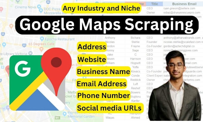 Gig Preview - Provide google maps scraping services any industries